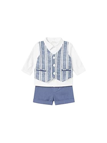 Mayoral Set Kurze Hose Weste für Baby - Jungen Blau 12 Monate (80cm) von Mayoral