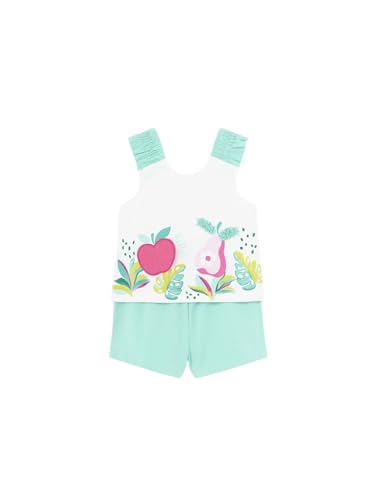 Mayoral Set Shorts Applikationen für Baby - Mädchen Wasserblau 18 Monate (86cm) von Mayoral