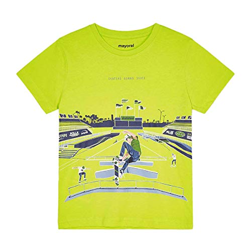 Mayoral T-Shirt Kurzarm Glow in The Dark Kinder Gelb lem 3040, Lem Gelb, 7 Jahre von Mayoral