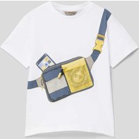 Mayoral T-Shirt mit Reißverschlussfach in Weiss, Größe 128 von Mayoral