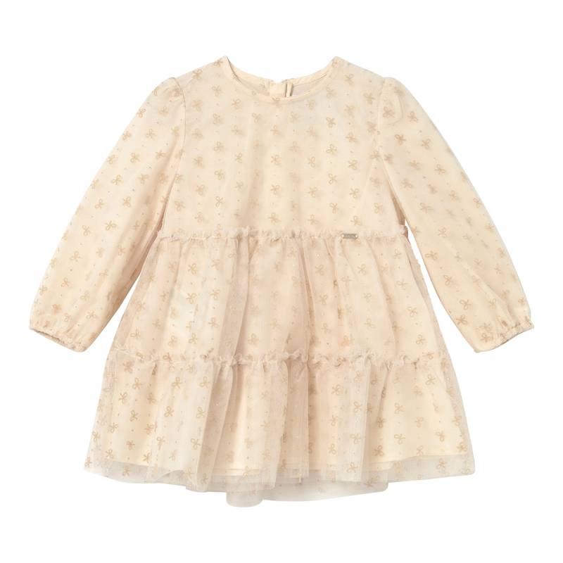 Mayoral Tüllkleid langarm Glitzer-Schleifen von Mayoral