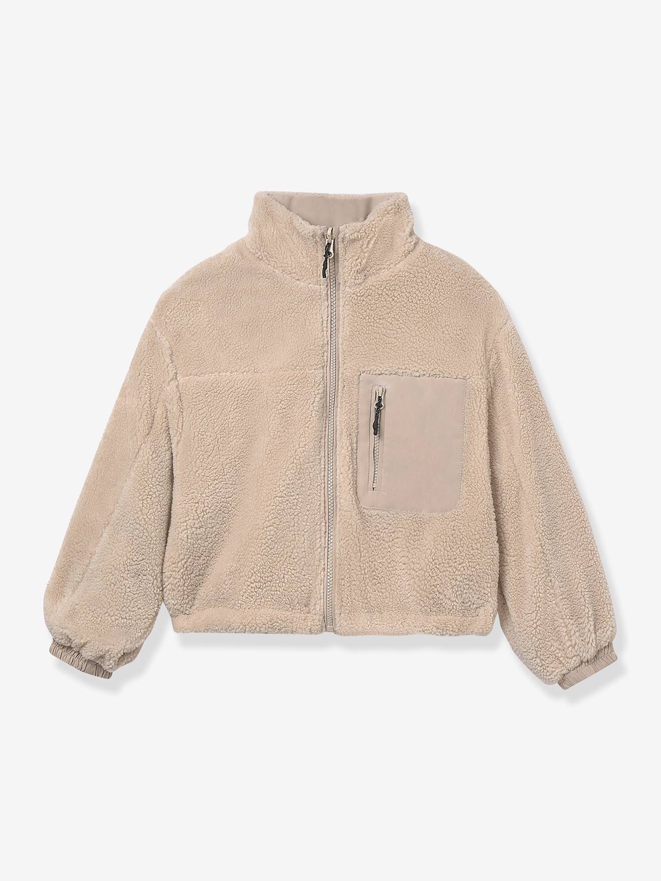Wendbare Mädchen Teddyfleece-Jacke Mayoral sandfarben von Mayoral