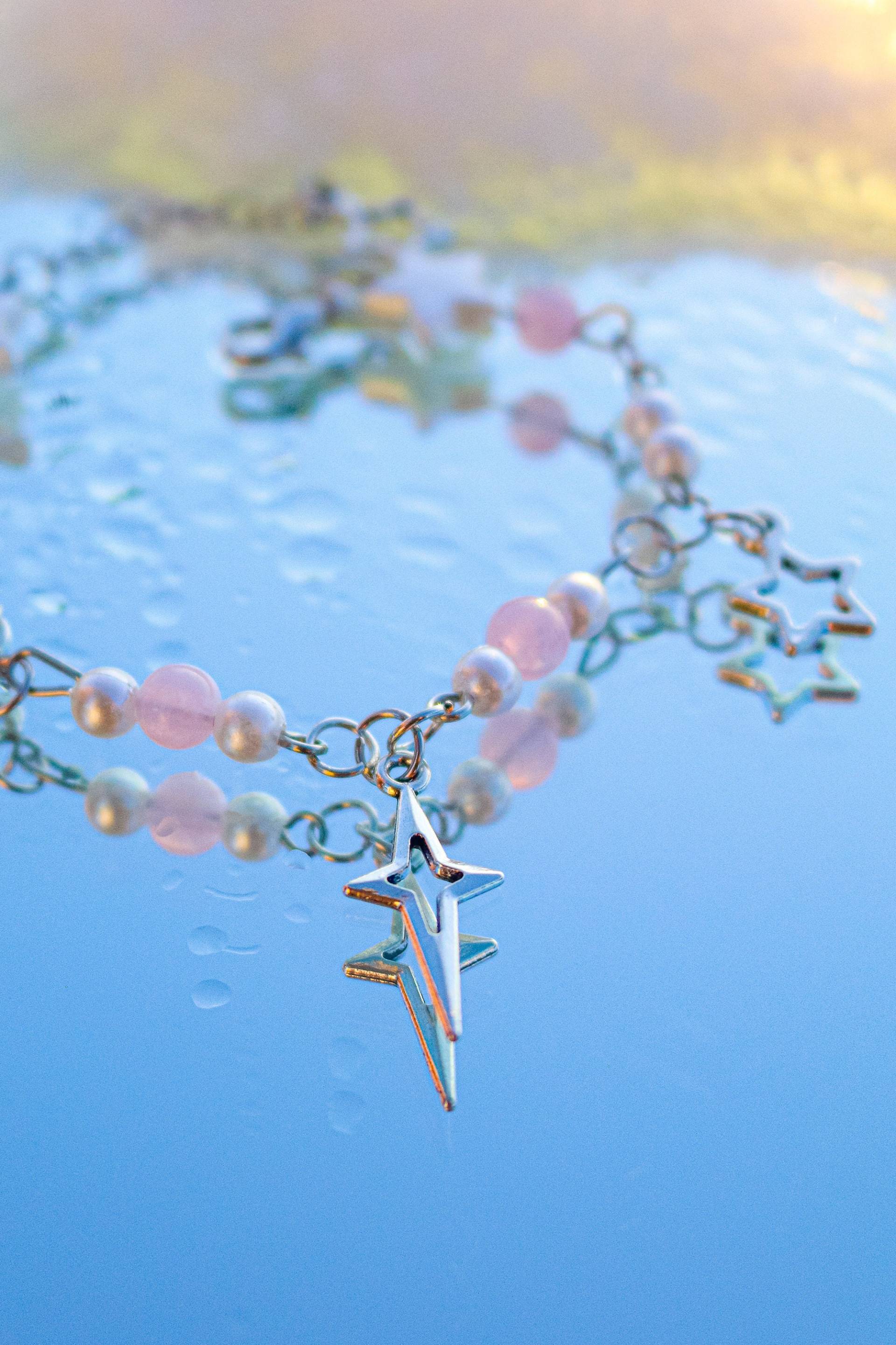 Elegantes Weiß/Rosa Silber Armband Elegantes Weiß/Rosa Silber Armband von MaysJewelryy