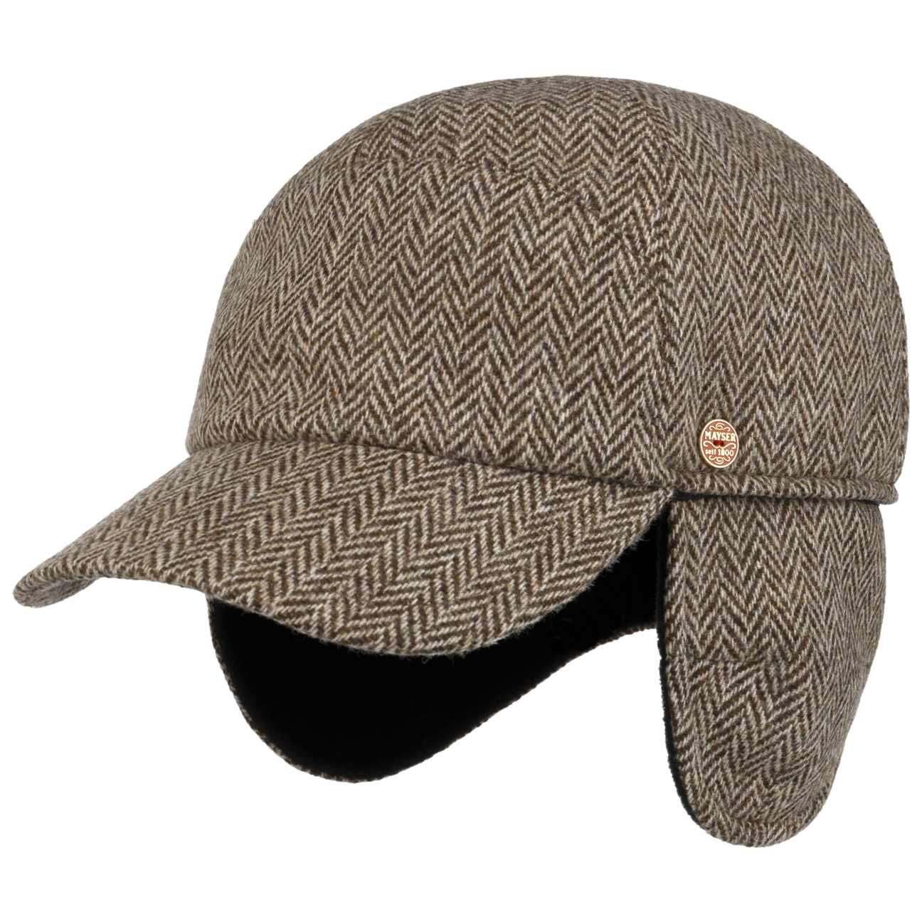 Herringbone Cap mit Ohrenklappen by Mayser von Mayser