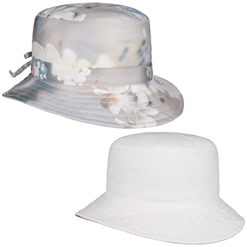 Mayser Allie Colour Anti-Rain Wendehut Sonnenhut Regenhut Fischerhut Stoffhut Damen - Made in The EU Sommer Frühling-Sommer - L (59-60 cm) grau von Mayser