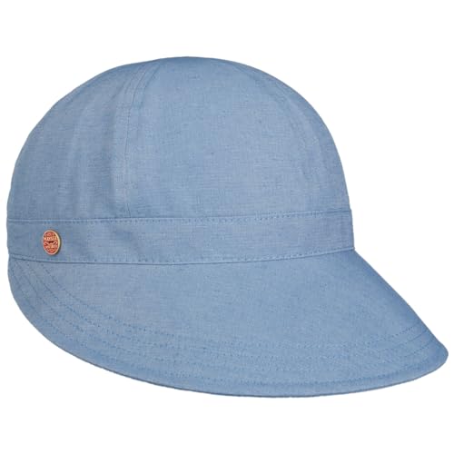 Mayser Amy Gomera Cap Visorcap Visor Damencap Sonnencap Damen - Made in The EU mit Schirm, Hinten geschlossen Sommer Frühling-Sommer - One Size blau von Mayser