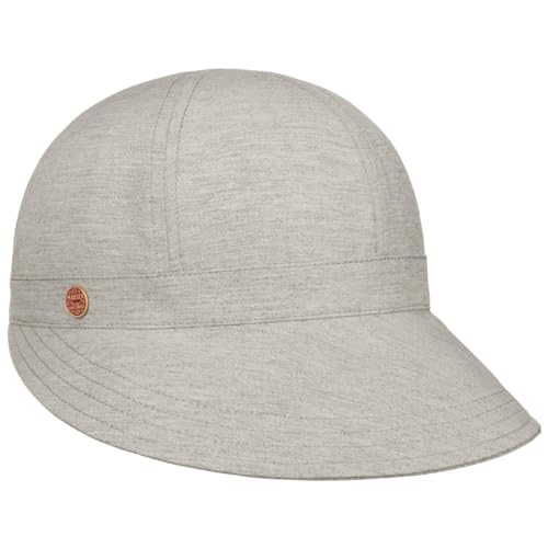 Mayser Amy Gomera Cap Visorcap Visor Damencap Sonnencap Damen - Made in The EU mit Schirm, Hinten geschlossen Sommer Frühling-Sommer - One Size grau von Mayser