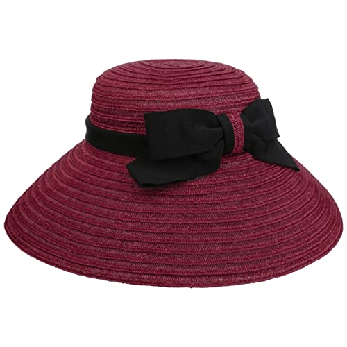 Mayser Audrey Hanfhut Strohhut Damenhut Baumwollhut Stoffhut Damen - Made in The EU mit Ripsband, Ripsband Frühling-Sommer - One Size Bordeaux von Mayser