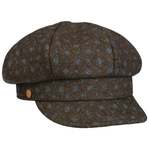 Mayser CIA Colour Dots Ballonmütze Schirmmütze Wollcap Baker-Boy-Mütze Damen - Made in The EU mit Schirm, Futter Winter Herbst-Winter - One Size braun von Mayser