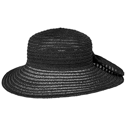 Mayser Cilina Hanfhut Sonnenhut Schlapphut Strohhut Damenhut Damen - Made in The EU Sommer Frühling-Sommer - One Size schwarz von Mayser