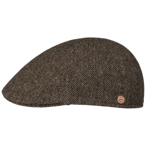 Mayser Classic Tweed Flatcap Schirmmütze Schiebermütze Wollcap Herren - Made in The EU Winter Herbst-Winter - 56 cm braun von Mayser