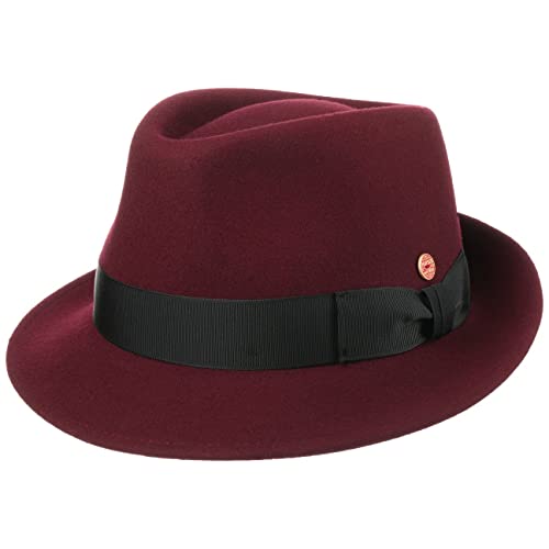 Mayser Classico Trilby Hut Filzhut Wollhut (55 cm - Bordeaux) von Mayser