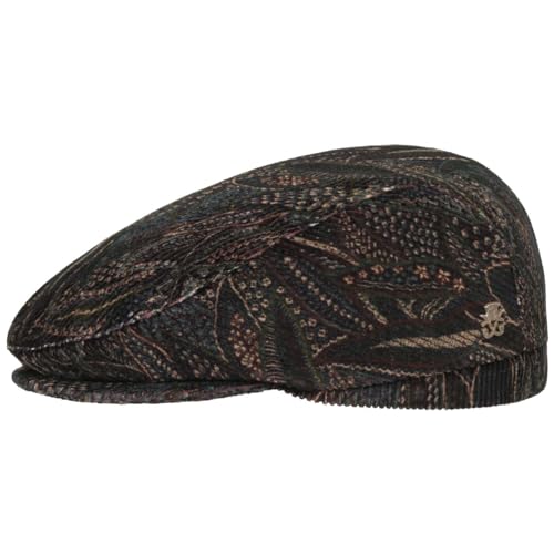 Mayser Cord Paisley Flatcap Zechbauer Schirmmütze Schiebermütze Herren - Made in The EU mit Schirm, Futter Winter Herbst-Winter - M (56-57 cm) Bordeaux von Mayser