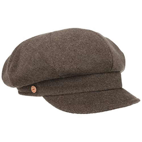 Mayser Damen Ballonmütze Wide Fit Visor Made in EU Herbst Winter braun L (59-60 cm) von Mayser