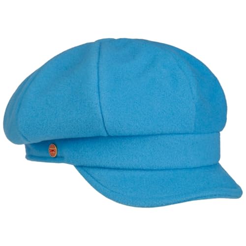 Mayser Damen Winter Ballonmütze - Made in The EU Wintercaps Damenkappen Wollcap mit Schirm, Futter, Futter Herbst-Winter - S (55-56 cm) hellblau von Mayser