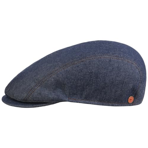 Mayser Denim Flatcap Schirmmütze Schiebermütze Denimcap Herren - Made in The EU mit Schirm, Futter Frühling-Sommer - 58 cm Denim von Mayser