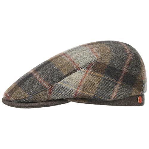 Mayser Frankie Soft British Flatcap Schirmmütze Schiebermütze Wollcap Herren - Made in The EU mit Schirm, Futter Winter Herbst-Winter - 57 cm braun von Mayser