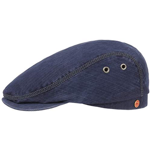 Mayser Franky Sun Protect Schirmmütze Schiebermütze Flatcap Herren - Made in The EU Baumwollcap Sommercap mit Schirm Frühling-Sommer - 57 cm dunkelblau von Mayser