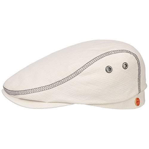 Mayser Franky Sun Protect Schirmmütze Schiebermütze Flatcap Herren - Made in The EU Baumwollcap Sommercap mit Schirm Frühling-Sommer - 58 cm cremeweiß von Mayser