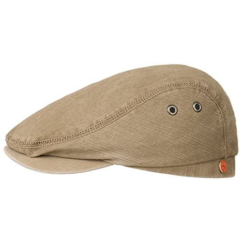 Mayser Franky Sun Protect Flatcap Schirmmütze 100% Baumwolle UV-Schutz Herren Sommer Made in EU beige 63 cm von Mayser