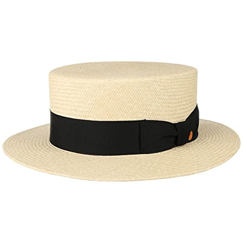 Mayser Gondolo Panamahut Strohhut Panamastrohhut Sommerhut Sonnenhut Damen/Herren - Made in The EU mit Ripsband, Ripsband Frühling-Sommer - M (57-58 cm) Natur von Mayser