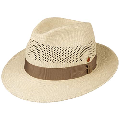 Mayser Imperia Panamahut Herren - Made in The EU Sommerhut Strandhut Bogarthut mit Ripsband, Ripsband Frühling-Sommer Sommer - 56 cm Natur-beige von Mayser