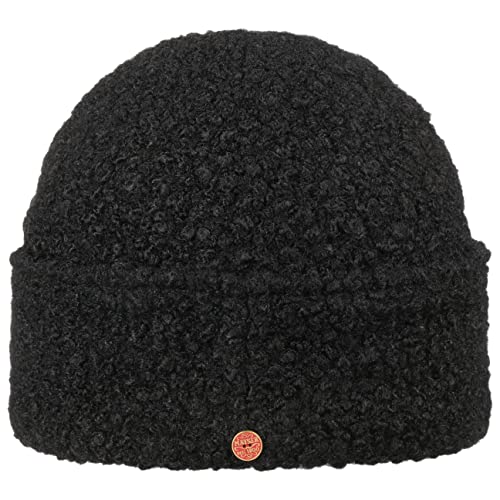Mayser Irina Umschlagmütze Wintermütze Damenmütze Damen - Made in The EU mit Umschlag Winter Herbst-Winter - One Size schwarz von Mayser