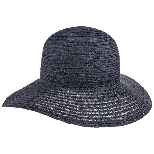 Mayser Janell Hanf Rollbarer Schlapphut Damenhut Strohhut Strandhut Sommerhut Sonnenhut Hanfhut Hut Damen - Made in The EU Sommer Frühling-Sommer - One Size dunkelblau von Mayser
