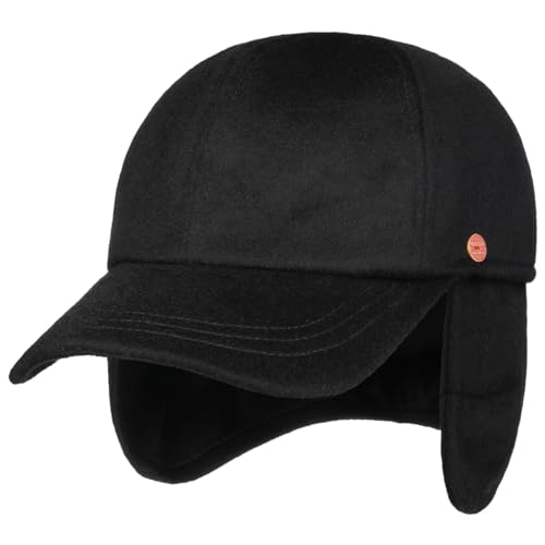 Mayser Lars Kaschmir Baseballcap Handmade Made in EU Herren Winter schwarz 56 cm von Mayser