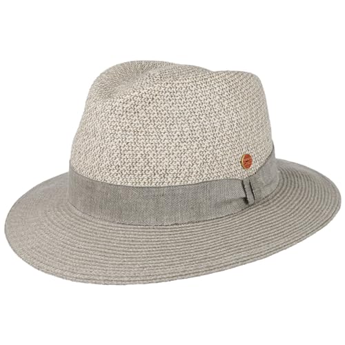 Mayser Mathis Leinen-Mix Hut mit UV-Schutz Strohhut Stoffhut Leinenhut Sommerhut Sonnenhut Damen - Made in The EU Frühling-Sommer - M (57-58 cm) grau von Mayser