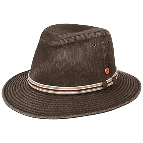 Mayser Menowin Outdoorhut Traveller Krempe UV-Schutz 80 Kordelband Made in EU Herren Sommer braun 57 cm von Mayser