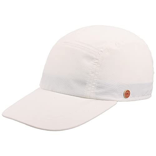 Mayser Riccardo Sunblocker Cap Damen/Herren - Made in The EU Fullcap Sportcap Baseballcap Hinten geschlossen, mit Schirm Frühling-Sommer - 56 cm weiß von Mayser