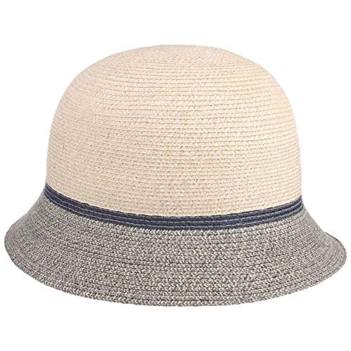 Mayser Nannia UV-Schutz Glockenhut Damenhut Sonnenhut Gartenhut Strandhut Strohhut Damen - Made in The EU Sommer Frühling-Sommer - One Size grau-meliert von Mayser