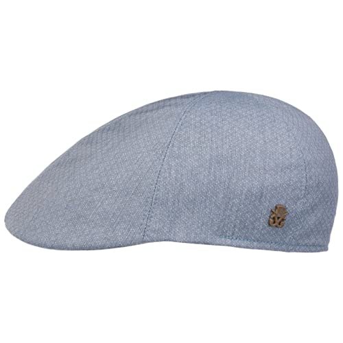 Mayser Paquito Flatcap Zechbauer Schirmmütze Schiebermütze Herren - Made in The EU Sommer Frühling-Sommer - 57 cm blau von Mayser