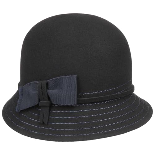 Mayser Patricia Wollhut Damenhut Glockenhut Filzhut Wollfilzhut Damen - Made in The EU Winter Herbst-Winter - One Size dunkelblau von Mayser