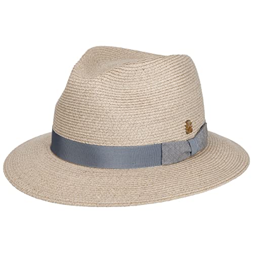 Mayser Pelin Sonnenhut Zechbauer Leinenhut Sommerhut Stoffhut Travellerhut Damen/Herren - Made in The EU mit Ripsband, Ripsband Frühling-Sommer - M (57-58 cm) cremeweiß von Mayser