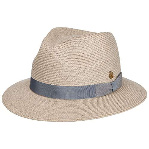 Mayser Pelin Sonnenhut Zechbauer Leinenhut Sommerhut Stoffhut Travellerhut Damen/Herren - Made in The EU mit Ripsband, Ripsband Sommer Frühling-Sommer - M (57-58 cm) cremeweiß von Mayser