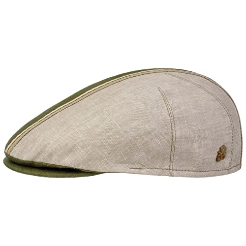 Mayser Philipp Leinen Flatcap Zechbauer Schirmmütze Schiebermütze Leinencap Herren - Made in The EU Frühling-Sommer Sommer - 59 cm grün von Mayser