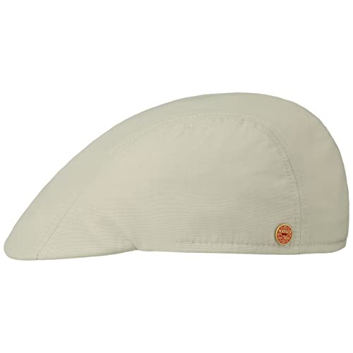 Mayser Prince Coolmax Sunblocker Flatcap Schirmmütze Schiebermütze Sonnencap Herren - Made in The EU mit Schirm, Futter Frühling-Sommer Herbst-Winter - 55 cm Hellbeige von Mayser