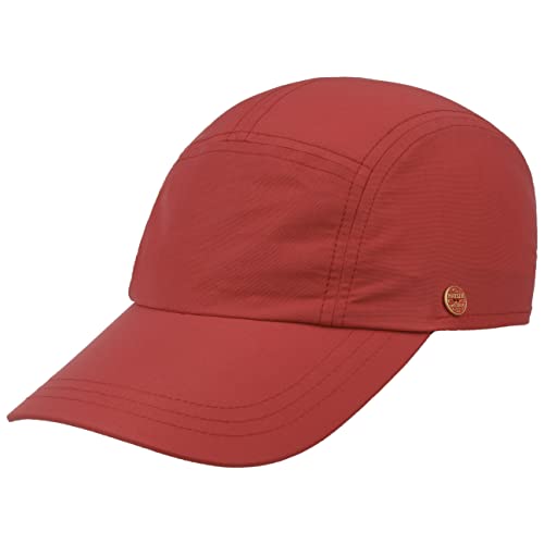 Mayser Riccardo Sunblocker Cap Damen/Herren - Made in The EU Fullcap Sportcap Baseballcap Hinten geschlossen, mit Schirm Sommer Frühling-Sommer - 58 cm rot von Mayser