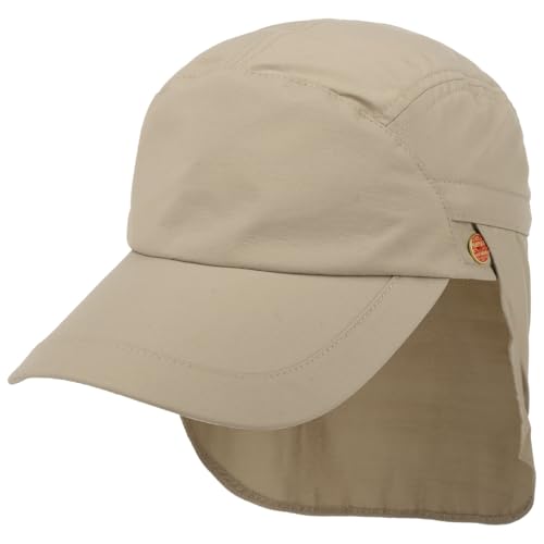 Mayser Robben Coolmax Cap mit Nackenschutz Basecap Baseballcap Sonnencap Sommercap Damen/Herren - Made in The EU Hinten geschlossen, Schirm, Futter Sommer Frühling-Sommer - 59 cm beige von Mayser