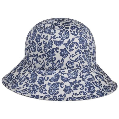 Mayser Ruth Flower Paisley Damenhut Baumwollhut Sonnenhut Gartenhut Sonnenschutzhut Damen - Made in The EU mit Futter Sommer Frühling-Sommer - One Size blau-weiß von Mayser
