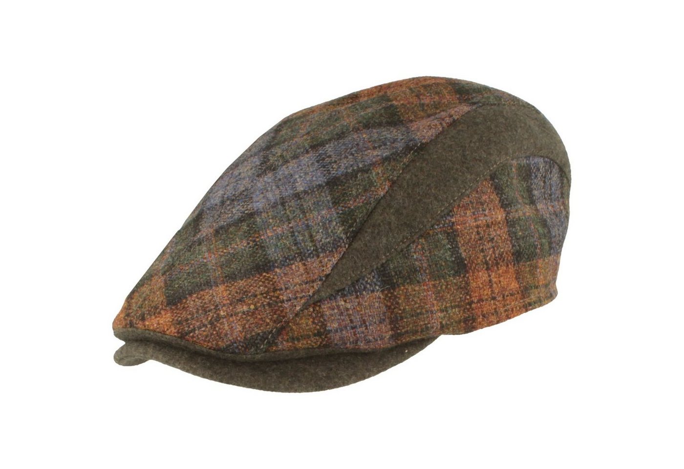 Mayser Schiebermütze mehrteilige Patchwork Woll-Flatcap Sid mit Karo-Muster von Mayser