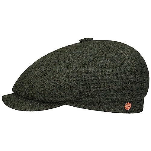 Mayser Seven Hunter Flatcap Schirmmütze Ballonmütze Herren - Made in The EU mit Schirm, Futter, Futter Herbst-Winter - 57 cm Oliv von Mayser