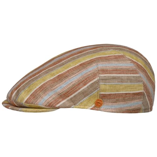 Mayser Sidney Colour Stripes Flatcap Schirmmütze Schiebermütze Damen/Herren - Made in The EU mit Schirm, Futter Sommer Frühling-Sommer - 57 cm bunt von Mayser