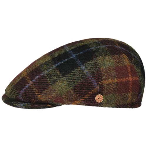 Mayser Sidney Harris Tweed Flatcap Schirmmütze Schiebermütze Wollcap Herrencap Herren - Made in The EU mit Schirm, Futter Winter Herbst-Winter - 58 cm Bordeaux von Mayser