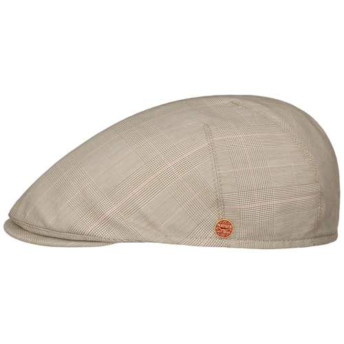 Mayser Sidney Limited Edition Flatcap Schirmmütze Schiebermütze Herren - Made in The EU mit Schirm, Futter Frühling-Sommer Sommer - 60 cm beige von Mayser