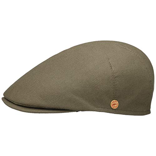 Mayser Simon Como Flatcap Schirmmütze Schiebermütze Sommercap Herren - Made in The EU mit Schirm, Futter Sommer Frühling-Sommer - 55 cm braun von Mayser