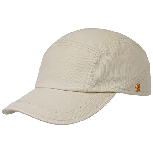 Mayser Speedy Baumwollcap mit UV-Schutz Basecap Baseballcap Sonnencap Sommercap Herren - Made in The EU Schirm, Klettverschluss Frühling-Sommer - 56 cm Hellbeige von Mayser