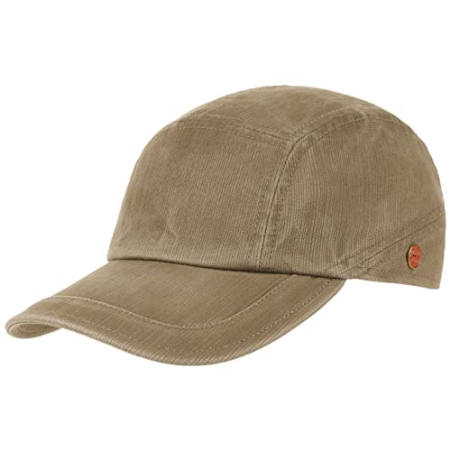 Mayser Speedy Baumwollcap mit UV-Schutz Basecap Baseballcap Sonnencap Sommercap Herren - Made in The EU Schirm, Klettverschluss Sommer Frühling-Sommer - 55 cm Khaki von Mayser